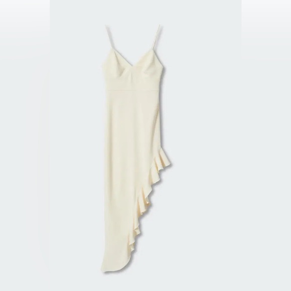 Mango Asymmetrical Ruffle Dress - Picture 3 of 13